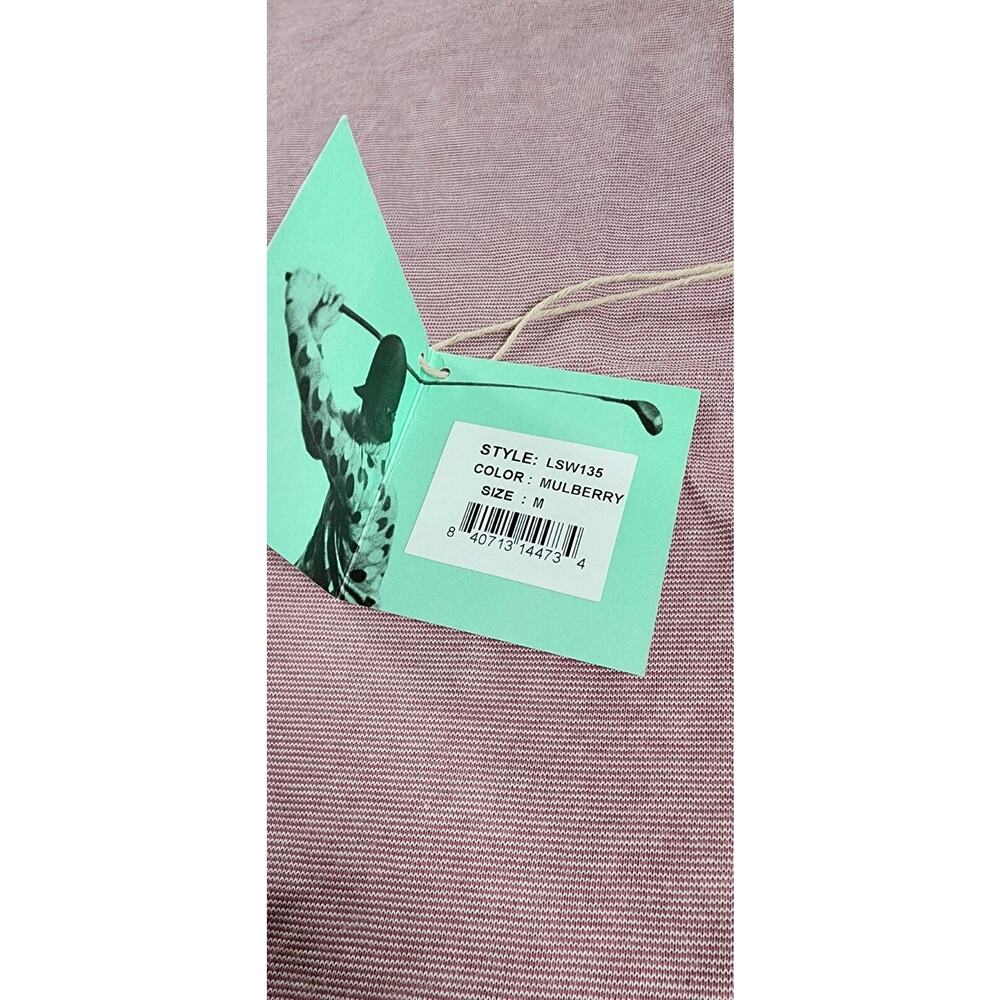 Linksoul Shirt Womens Medium Red Mulberry Polo Short Sleeve Performance Golf - Picture 3 of 8
